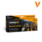 Vallejo Model Color Paint Set Wood & Leather (8 x 18ml)
