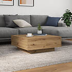 vidaXL Soffbord med LED-lampor artisan ek 80x80x31 cm