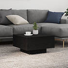 vidaXL Soffbord med LED-lampor svart ek 55x55x31 cm