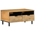 vidaXL Soffbord brun 80x54x40 cm mango i massivt trä