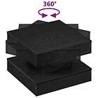 vidaXL Soffbord 360 grader vridbart svart 50x50x34,5 cm