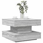 vidaXL Soffbord 360 grader vridbart grå sonoma 50x50x34,5 cm