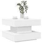 vidaXL Soffbord 360 grader vridbart vit 50x50x34,5 cm
