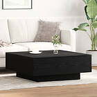 vidaXL Kaffebord Svart Ek 80x80x31 cm Konstruerat Trä