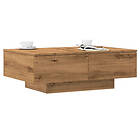 vidaXL Soffbord artisan ek 90x60x31 cm konstruerat trä