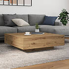 vidaXL Kaffeebord med LED-lampor Artisan Oak 100x100x31 cm