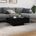 vidaXL Soffbord med LED-lampor svart ek 85x55x31 cm