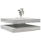 vidaXL Soffbord 360 grader vridbart grå sonoma 90x90x34,5 cm