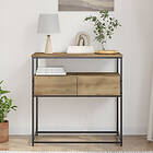 vidaXL Konsolbord artisan ek 75x40x75 cm konstruerat trä och stål
