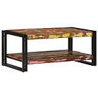vidaXL Soffbord flerfärgat 90x50x38 cm massivt trä återvunnet