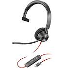 HP POLY Blackwire 3310 Microsoft Teams Certified Headset +USB-C/A Adapter TAA