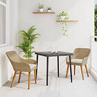 vidaXL 3-delat trädgårdsmöbelset Beige Poly Rattan