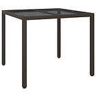 vidaXL Trädgårdsbord Brun 90x90x75 cm Konstrotting