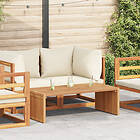 vidaXL Trädgårdssidebord 110x55x35,5 cm Massivt teakträ