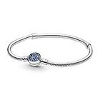 Pandora Moments armband Sparkling Blue Disc Clasp 599288C01-20