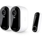 Arlo Essential 2k Security Kit (2x Utomhuskamera 1x Video Dörrklocka)