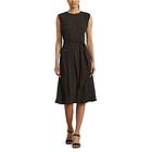 Ralph Lauren Geo-Print Belted Bubble Crepe Dress