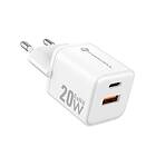 Forcell Mini Snabbladdare 20W USB-C/USB-A GaN III QC4.0 PD