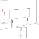 vidaXL Sänggavel Diamantblock Design Mörkgrå 80 cm Tyg