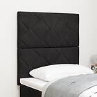 vidaXL sänggavel med diamantsmönster i svart, 80 cm sammet, sänggavel med diaman