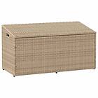 vidaXL Förvaringslåda för trädgård beige 110x50x58 cm konstrotting