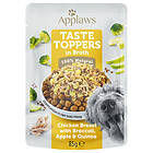 Applaws Taste Toppers i buljong 12 x 85g Kyckling med broccoli, äpple & quinoa
