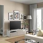 IKEA BESTÅ tv-bänk, vit/hammarsmed beige, 180x42x39 cm, cm 180x42x39 cm