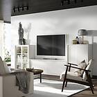 IKEA TONSTAD tv-/förvaringskomb med skjutdörrar, off-white/klarglas, 339x37x116 cm, cm 339x37x116 cm