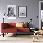 IKEA LILLEHEM modulhörnsoffa, 2-sits, gunnared/brunröd metall, Gunnared brunröd, brunröd Djup: 76 cm