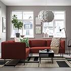 IKEA LILLEHEM modulhörnsoffa, 4-sits, gunnared/brunröd metall, Gunnared brunröd, brunröd Höjd: 73 cm