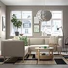 IKEA LILLEHEM modulhörnsoffa, 4-sits, vissle beige/trä, beige/trä Höjd: 73 cm