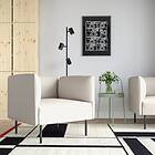 IKEA LILLEHEM fåtölj, vissle/beige metall, Vissle beige, beige Bredd: 80 cm