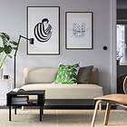 IKEA LILLEHEM 2-sitsmodul, vissle/beige trä, Vissle beige, beige Djup: 76 cm