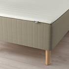 IKEA SKÅRER resårbotten med bäddmadrass, fast mörkbeige/näsfjället vit, 140x200 cm, cm 140x200 cm