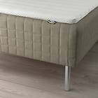 IKEA SKÅRER resårbotten med bäddmadrass, fast mörkbeige/nisseholm vit, 105x200 cm, cm 105x200 cm