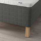 IKEA SKOTTERUD resårbotten med bäddmadrass, fast mörkgrå/norrsele vit, 140x200 cm, cm 140x200 cm