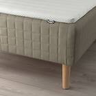 IKEA SKÅRER resårbotten med bäddmadrass, fast mörkbeige/nisseholm vit, 80x200 cm, cm 80x200 cm