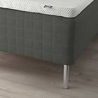 IKEA SKOTTERUD resårbotten med bäddmadrass, fast mörkgrå/norrsele vit, 80x200 cm, cm 80x200 cm