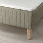 IKEA SKÅRER resårbotten med bäddmadrass, medium fast mörkbeige/nordberget vit, 120x200 cm, cm 120x200 cm