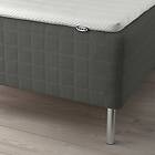 IKEA SKOTTERUD resårbotten med bäddmadrass, medium fast mörkgrå/nisseholm vit, 120x200 cm, cm 120x200 cm