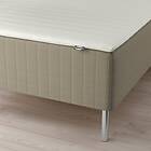 IKEA SKÅRER resårbotten med bäddmadrass, medium fast mörkbeige/näsfjället vit, 120x200 cm, cm 120x200 cm