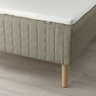 IKEA SKÅRER resårbotten med bäddmadrass, medium fast mörkbeige/nordberget vit, 120x200 cm, cm 120x200 cm