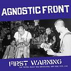 Agnostic Front First Warning The 'United Blood' Era Recordings, New York City, 1983 LP/Vinyl