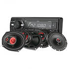 GAS MAD M100-BT bilstereopaket med 2par Bass Habit Play-högtalare