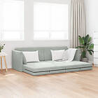 vidaXL Golvsängsoffa 2-i-1 Ljusgrå 213x144x60 cm Velvet