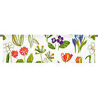 Kinnamark Floral Vit Slät gardinkappa