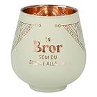 Ljuslykta Spegelglas med Text Bror