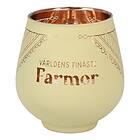Ljuslykta Spegelglas med Text Farmor