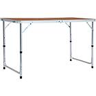 vidaXL Sammenleggbart campingbord aluminium 120x60cm