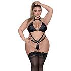 Plus Lust Barbarella Svart Choker Teddy Size